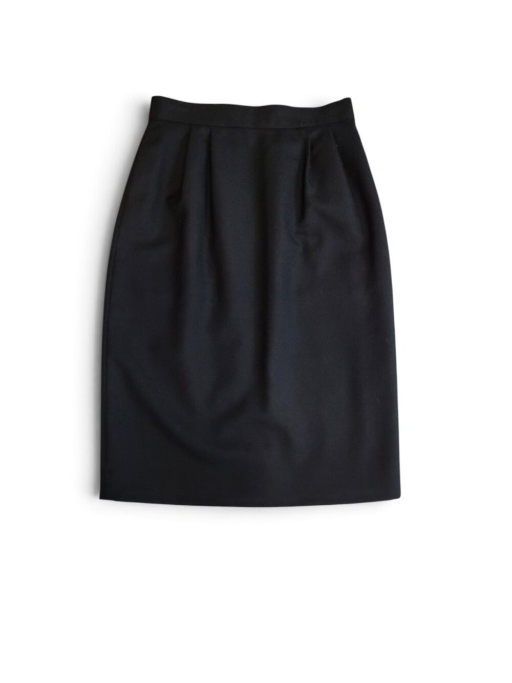 Vintage Casual Corner Black Wool Midi Pencil Skirt Size 6 - Picture 3 of 9